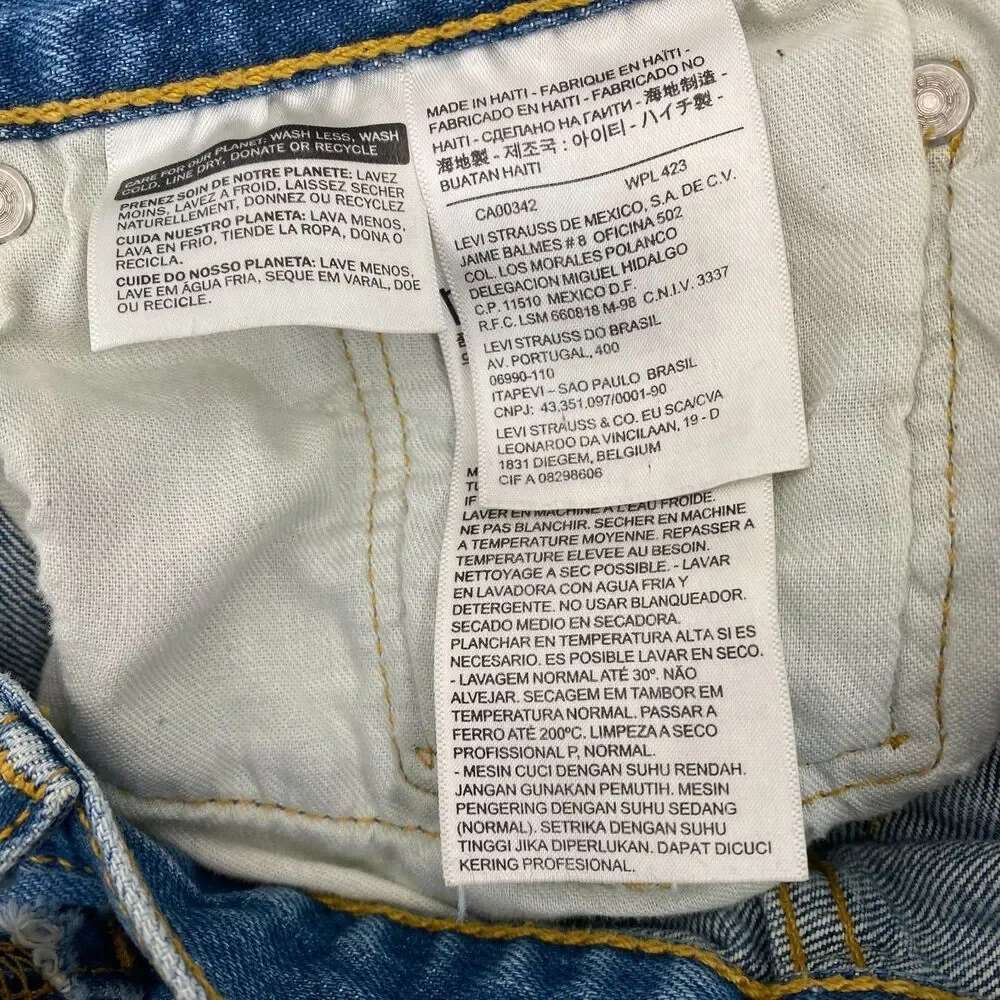 Levi's 501 Original Fit Jeans Men’s 38x32 Blue Straight Leg Button Fly Denim